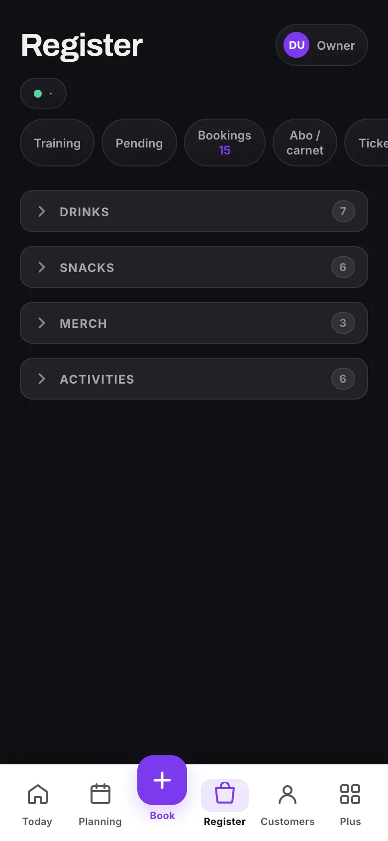 The Pulzar point of sale on mobile