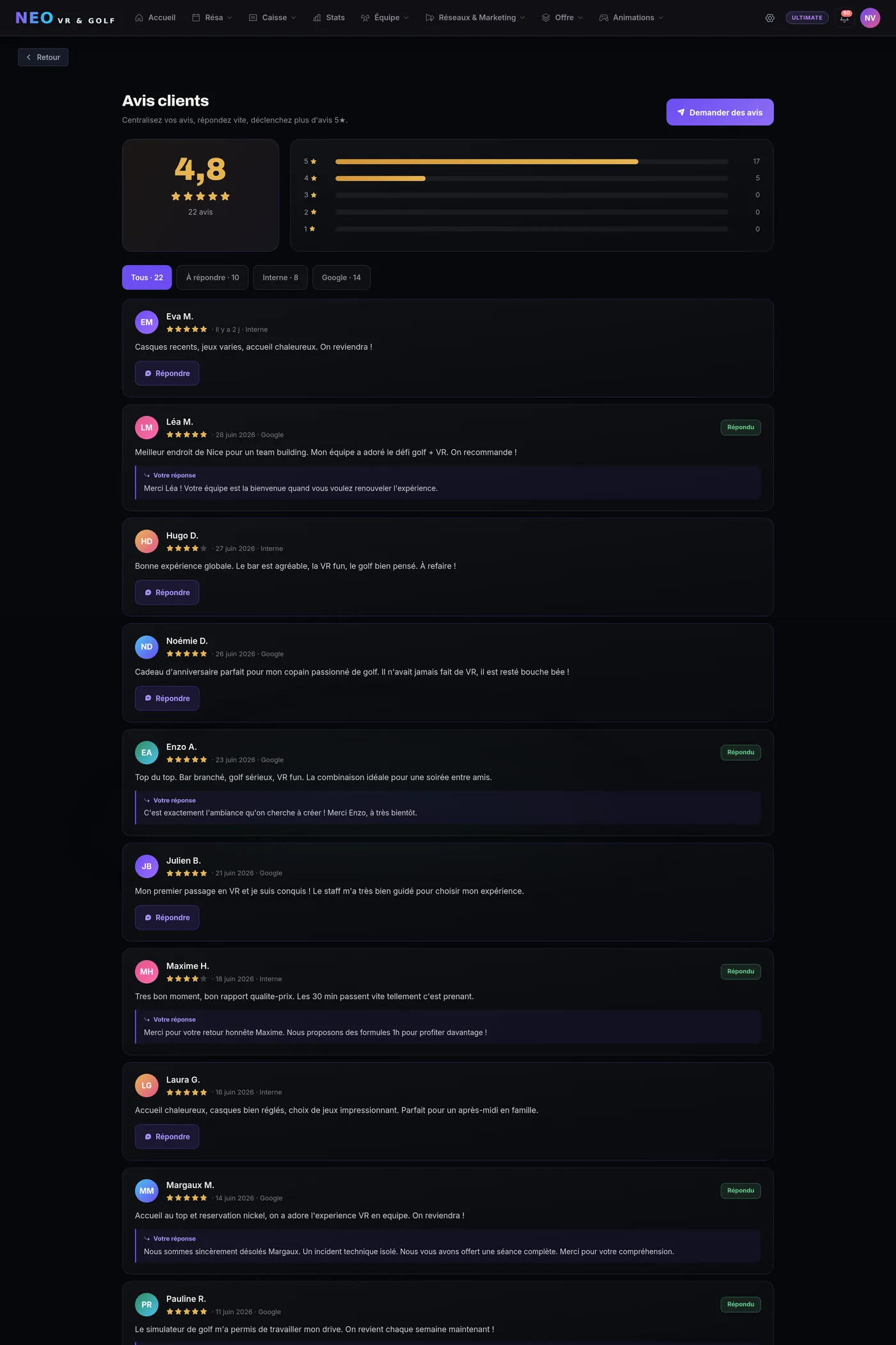 Le module avis Google de Pulzar